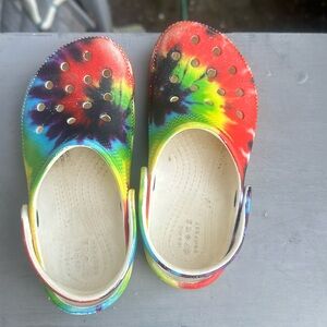Crocs rainbow kids size 12